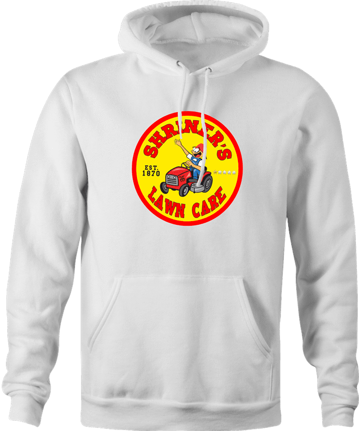 funny Shriners Lawn Care Google Review Parody - Jokers parody white hoodie