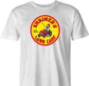 funny Shriners Lawn Care Google Review Parody - Jokers parody men's t-shirt white 