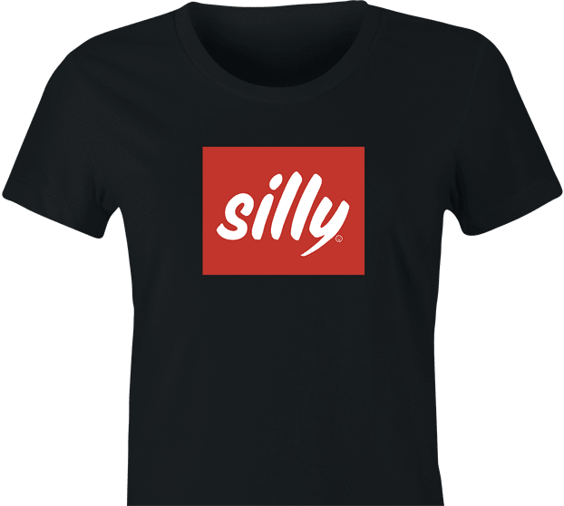 funny Silly Coffee Lover parody women's black