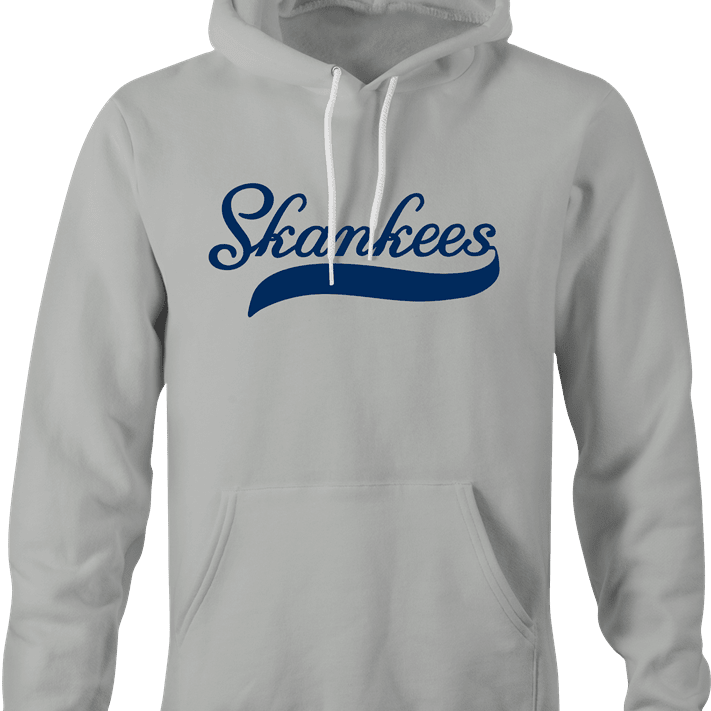 Funny Dirty New York Skankees Yankees Parody Ash Grey Hoodie