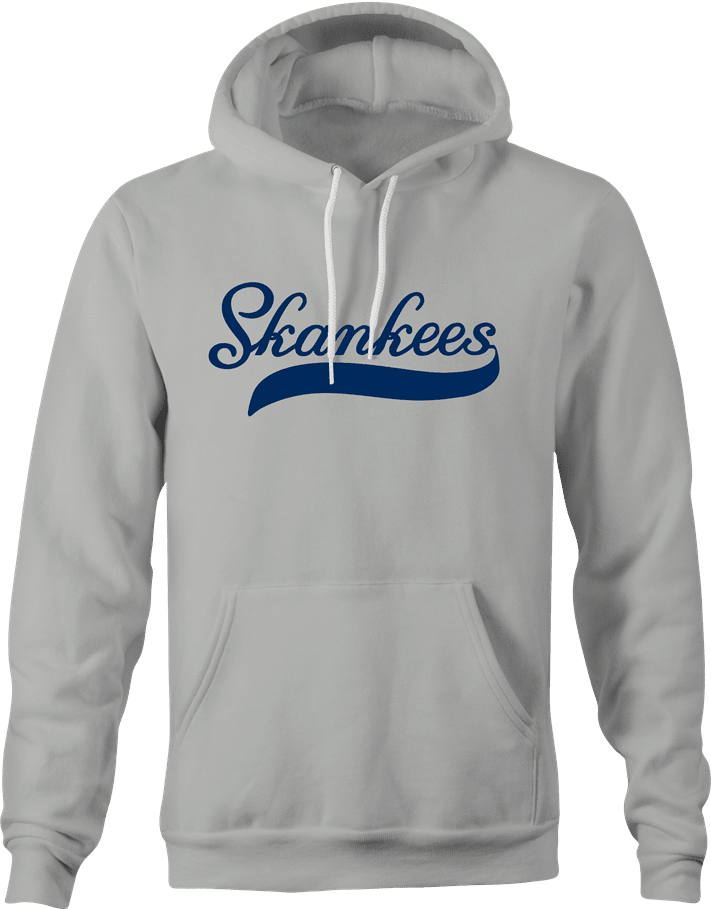 Funny Dirty New York Skankees Yankees Parody Ash Grey Hoodie