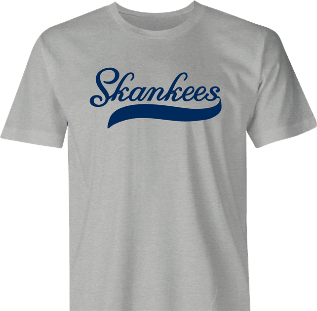 Funny Dirty New York Skankees Yankees Parody Men's T-Shirt