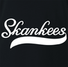 Funny Dirty New York Skankees Yankees Parody Black T-Shirt
