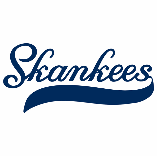 Funny Dirty New York Skankees Yankees Parody White Tee