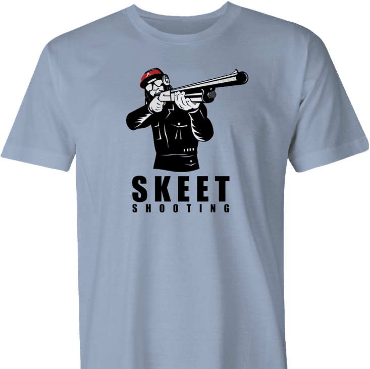 funny lil john skeet skeet shooting light blue men's t-shirt  