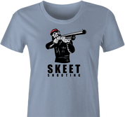 funny lil john skeet skeet shooting light blue women's t-shirt  
