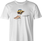 funny Awesome Bulldozer Ramp Jump - Skid Steer Jumper white men's t-shirt