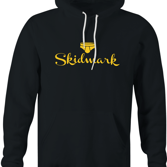 funny Dirty Skidmark Hallmark Mashup Parody black hoodie