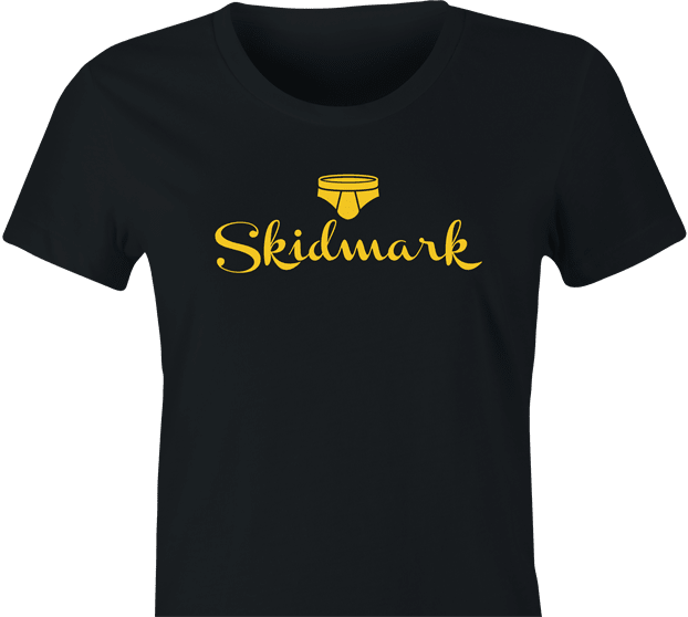 funny Dirty Skidmark Hallmark Mashup Parody women's black