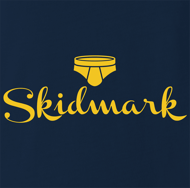 funny Dirty Skidmark Hallmark Mashup Parody Navy t-shirt