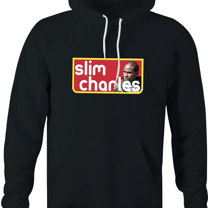 funny Slim Charles The Wire Slim Jim Mashup Parody black hoodie