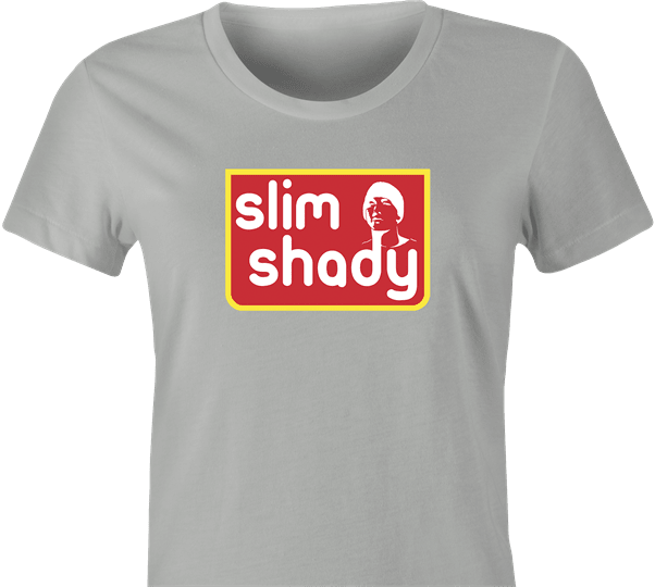 funny Slim Shady Eminem - Snap Into A Slim Jim Mashup t-shirt women's Ash Grey
