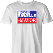 funny biggie smalls for mayor vote notrious big white men's t-shirt 