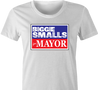 funny biggie smalls for mayor vote notrious big white women's t-shirt 