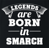 funny Legends are born in smarch the simpsons t-shirt black
