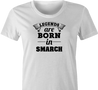 funny Legends are born in smarch the simpsons t-shirt white women's 