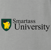 funny Smartass University t-shirt grey
