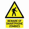 Zombie Walking With Cellphone funny tee white