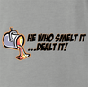 funny FindingFast Hot Rods By Troy He Who Smelt It Delt It Parody ash grey t-shirt