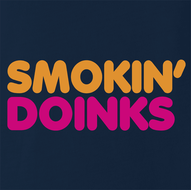 Funny Smokin' Doinks In Amish Weed Navy T-Shirt