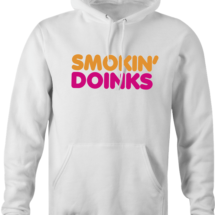 Funny Smokin' Doinks In Amish Weed White Hoodie
