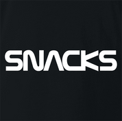 funny nasa snacks parody logo black t-shirt