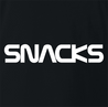 funny nasa snacks parody logo black t-shirt