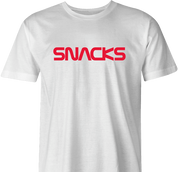 funny nasa snacks parody logo t-shirt men's white