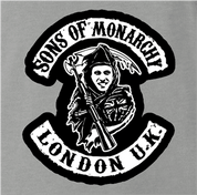 Funny prince william monarchy sons of anarchy ash grey t-shirt