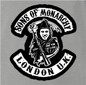 Funny prince william monarchy sons of anarchy ash grey t-shirt