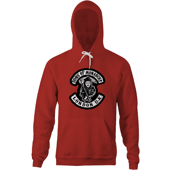 Funny prince william monarchy sons of anarchy red hoodie