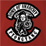 sons of anarchy kim jong il north korea women's t-shirt