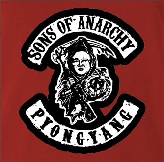 sons of anarchy kim jong il north korea women's t-shirt
