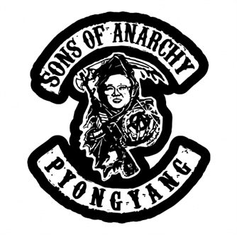 sons of anarchy kim jong il north korea white tee