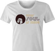 funny mortal kombat shang tsung soul is mine white t-shirt women's