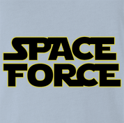 Funny Space Force Star Trek Parody Light Blue T-Shirt