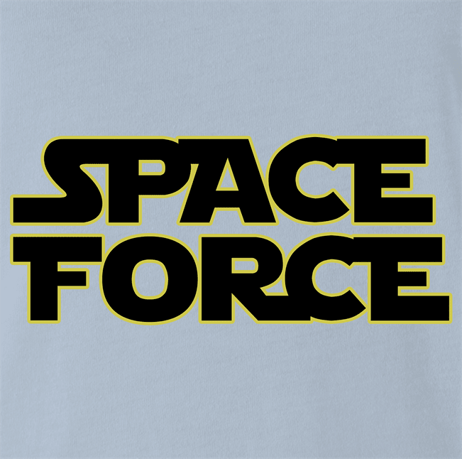 Funny Space Force Star Trek Parody Light Blue T-Shirt