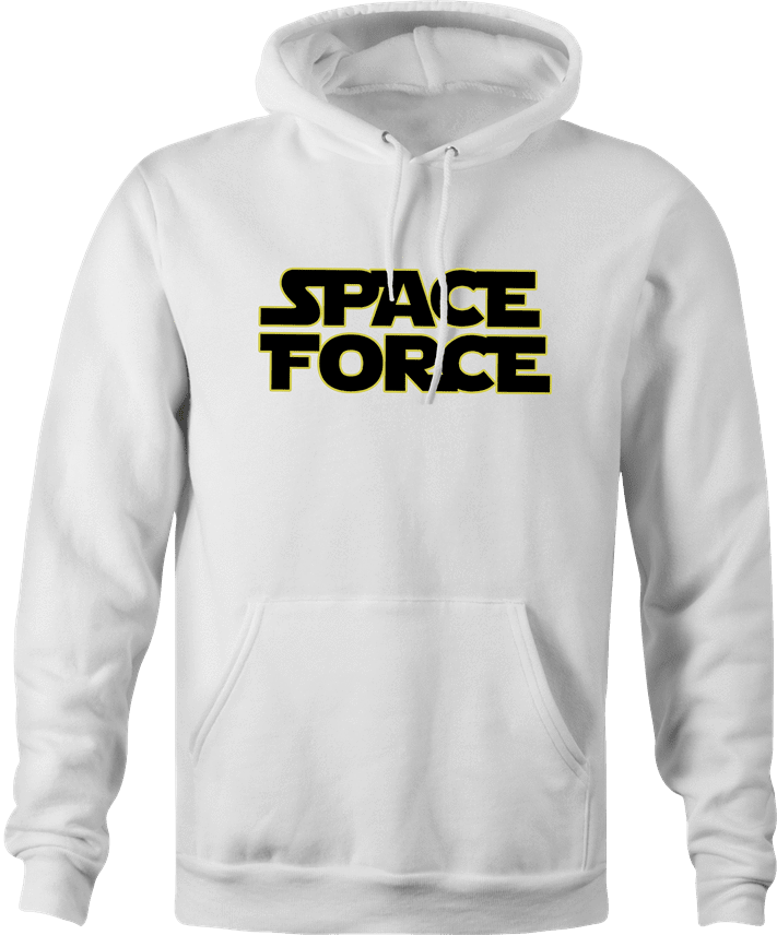 Funny Space Force Star Trek Parody White Hoodie