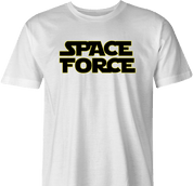Funny Space Force Star Wars Star Trek Star Trek Parody White Men's T-Shirt
