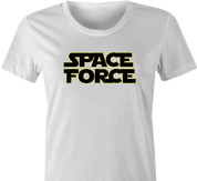 Funny Space Force Star Trek Parody White Women's T-Shirt