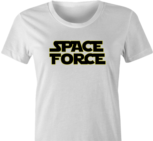 Funny Space Force Star Trek Parody White Women's T-Shirt