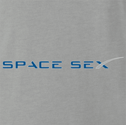 Funny Space Ex sex ash gray t-shirt