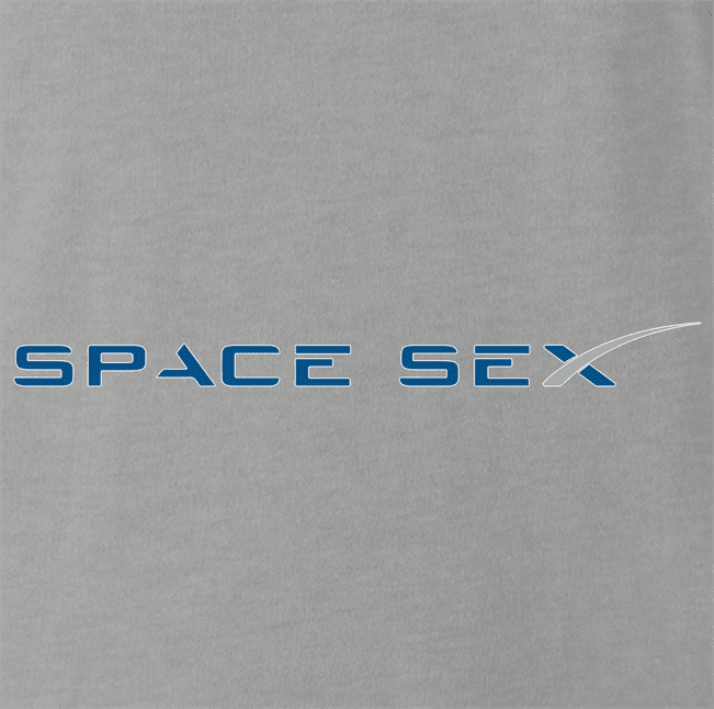 Funny Space Ex sex ash gray t-shirt