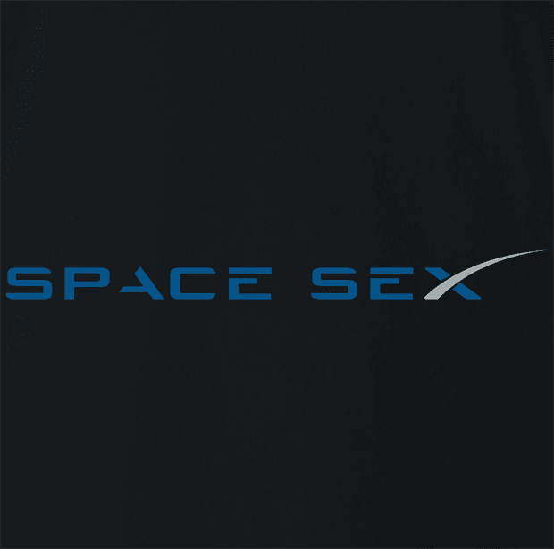 Funny Space Ex sex black t-shirt