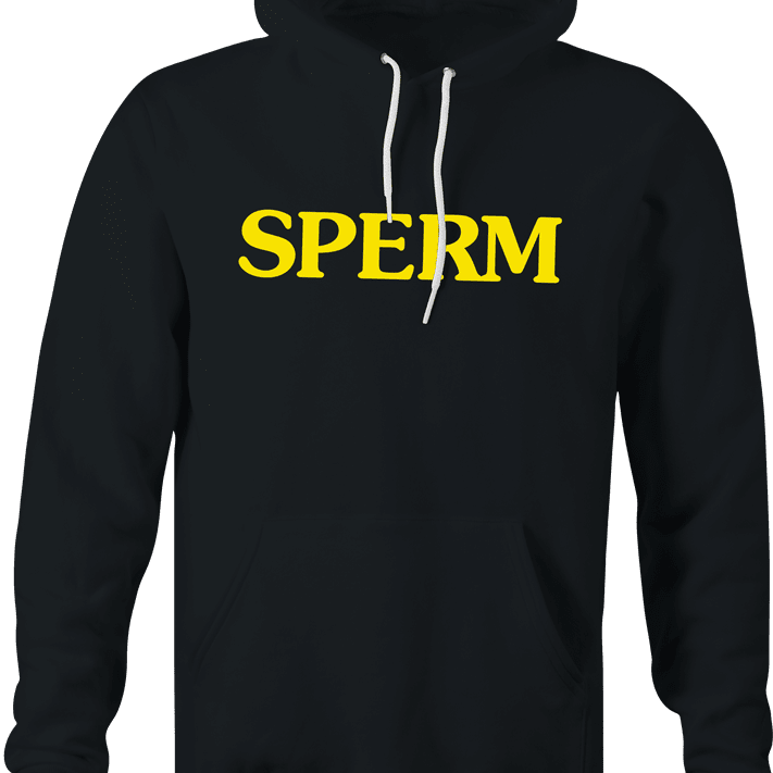 Funny Canned Sperm Parody Black Hoodie