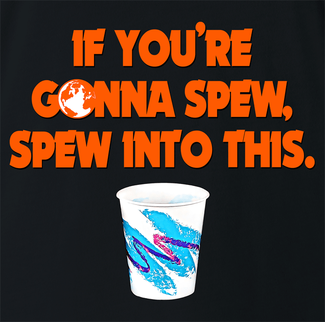 Funny Wayne's World Garth Spew Into This Black T-Shirt