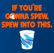 Funny Wayne's World Garth Spew Into This Royal Blue T-Shirt