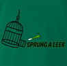 funny Spring a Leak Play On Words Sprung A Leak kelly green t-shirt