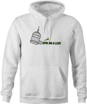 funny Spring a Leak Play On Words Sprung A Leak white hoodie