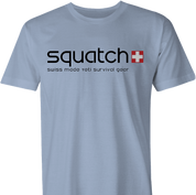 funny bigfoot squatch swatch men's light blue t-shirt 